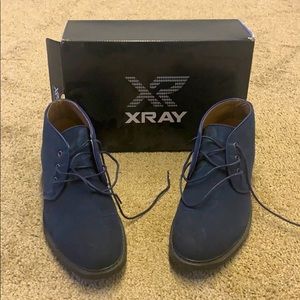 Barely used blue suede shoes.